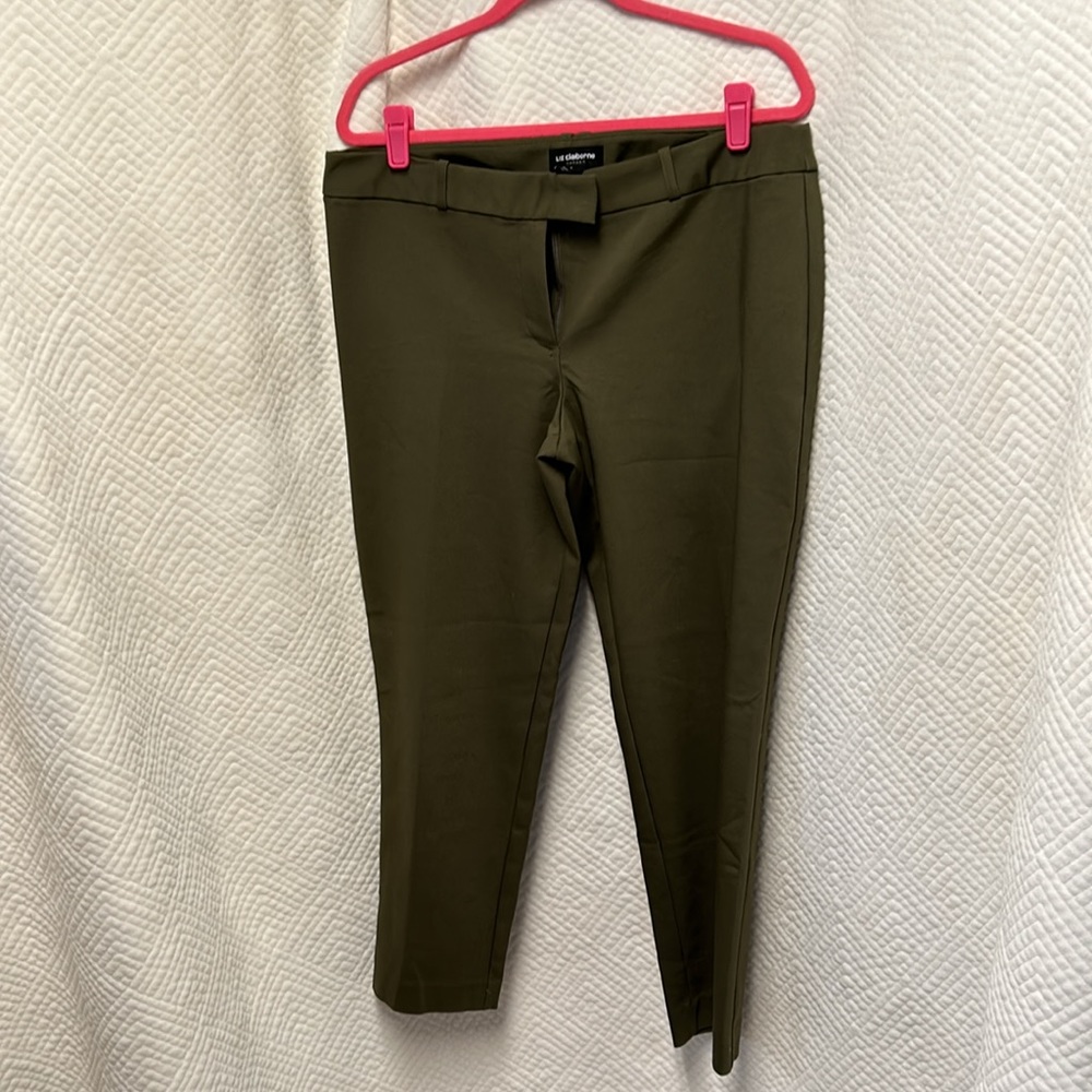 Liz capri size olive green dress new no tag